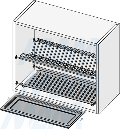Установка посудосушителя INOX (артикул INOX 430), схема 2