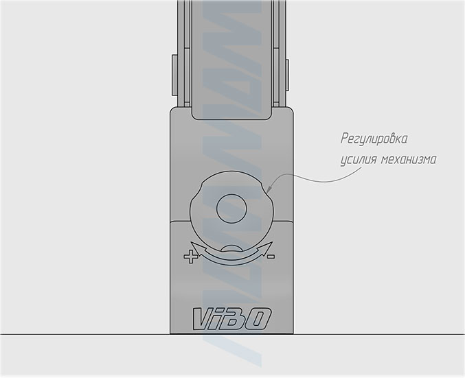 Установка выдвижного двухуровневого механизма KARLO M45 для корпусов верхнего яруса шириной 450 мм (артикул KARLO45), схема 4