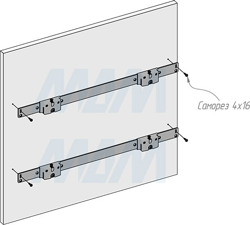 Установка системы KOMBI 2.0 M60W для фасадов шириной от 600 мм с 4 ведрами для сортировки и хранения (артикул KOMBI2GME604SCGM), схема 8