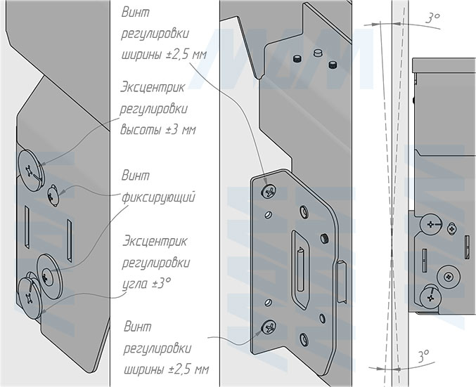 Установка системы PROBOX F30 для сортировки и хранения, 1 емкость (29 л), для фасадов шириной 300 мм (артикул MBN301-29DGMID), схема 8