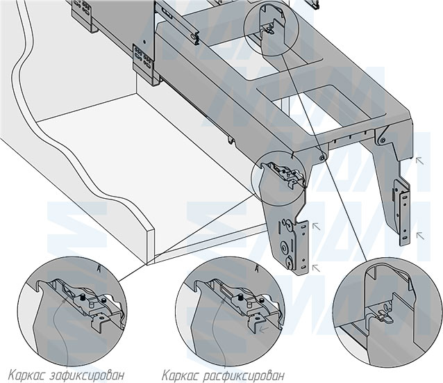 Установка системы PROBOX MAX F30 для сортировки и хранения, 2 емкости (2x15 л), для фасадов шириной 300 мм (артикул MBN302-30DGMAX), схема 5