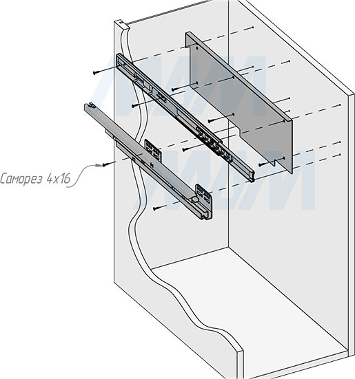 Установка системы PROBOX MAX F30 для сортировки и хранения, 2 емкости (2x15 л), для фасадов шириной 300 мм (артикул MBN302-32DGMAX), схема 4