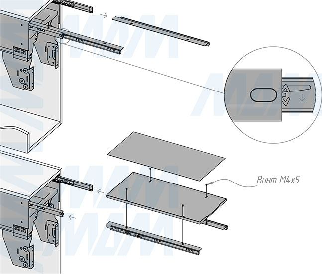 Установка системы PROBOX MAX F30 для сортировки и хранения, 2 емкости (2x16 л), для фасадов шириной 300 мм (артикул MBN302-32DGMAX), схема 6
