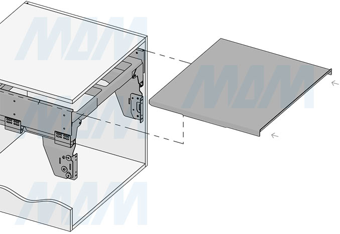 Установка системы PROBOX F60 для сортировки и хранения, 2 емкости (2x33 л), для фасадов шириной 600 мм (артикул MBN452-66DGMID), схема 6