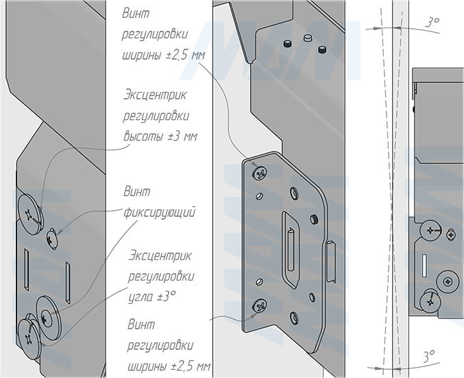 Установка системы PROBOX MAX F60 для сортировки и хранения, 4 емкости (2x13 л + 2x24 л), для фасадов шириной 600 мм (артикул MBN604-74DGMAX), схема 8