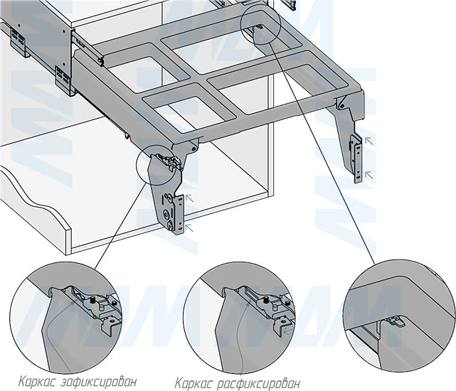 Установка системы PROBOX MAX F60 для сортировки и хранения, 4 емкости (2x16 л + 2x31 л), для фасадов шириной 600 мм (артикул MBN604-94DGMAX), схема 5
