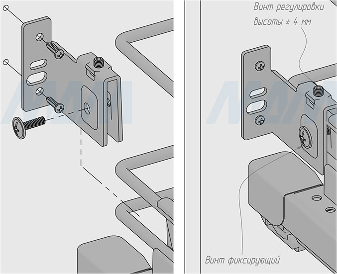 Установка системы KOMBI 40 с двумя ведрами для сортировки и хранения (артикул PCGMSL40GG), схема 5