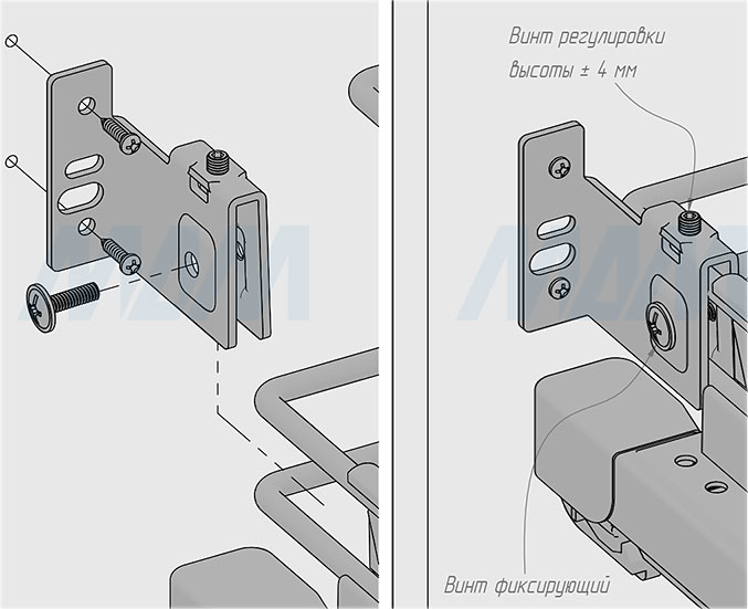 Установка системы KOMBI 50 с тремя ведрами для сортировки и хранения (артикул PKBGME503MG), схема 5