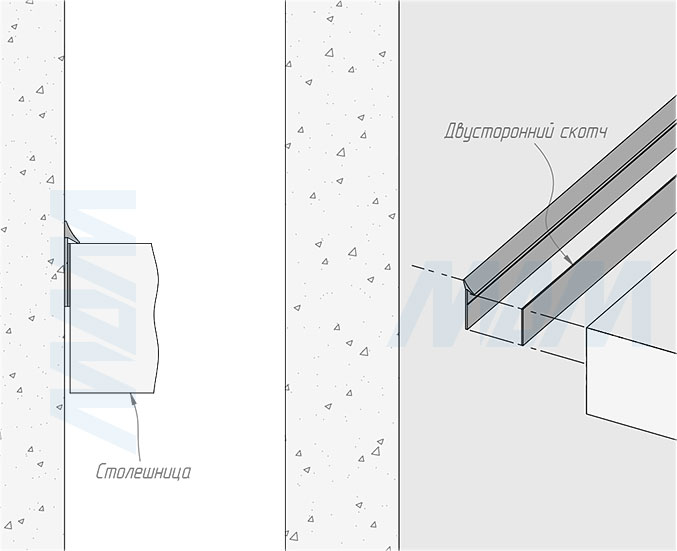 Установка универсального уплотнительного плинтуса (артикул STP.001B.50), схема 1
