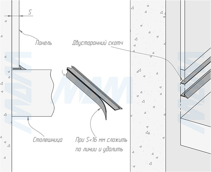Установка универсального уплотнительного плинтуса (артикул STP.001B.50), схема 2