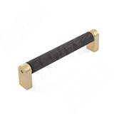 Ручка-рейлинг 160мм черный матовый/золото матовое сатин