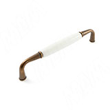 SCANDI Ручка-скоба 128мм бронза состаренная/керамика