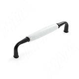 SCANDI Ручка-скоба 128мм черный матовый/керамика