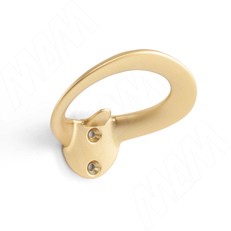 Крючок двухрожковый золото матовое фото товара 1 - HK.44.GA