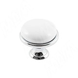 Ручка-кнопка D28мм хром/керамика