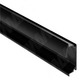 Профиль-ручка крепление саморезами черный матовый (анод), L-3000мм