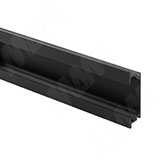 Профиль-ручка крепление саморезами черный матовый (анод), L-3000мм