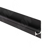 Профиль-ручка крепление саморезами для фасада 18мм, черный матовый (анод), L-3000мм