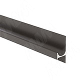 Профиль-ручка крепление саморезами для фасада 16мм, графит (краска), L-3000мм