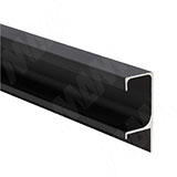 Профиль-ручка крепление саморезами для фасада 16мм, черный матовый (анод), L-3000мм