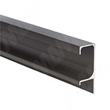 Профиль-ручка крепление саморезами для фасада 18мм, графит (краска), L-3000мм