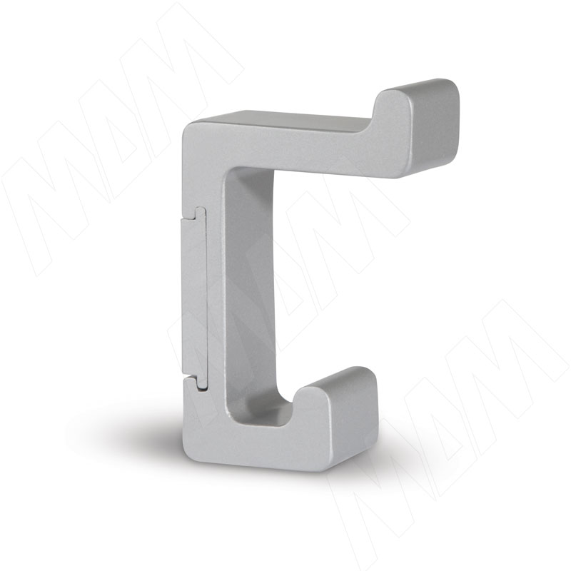 PROFILE Крючок двухрожковый хром матовый фото товара 1 - PRF.APP.GR