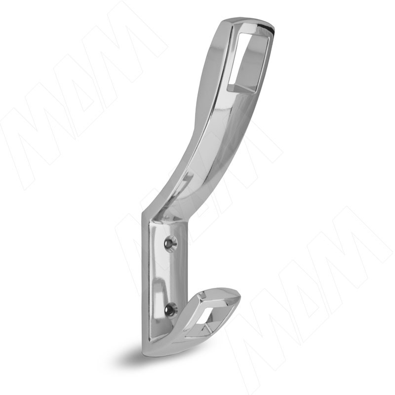 

QUADRA Крючок двухрожковый хром (RW0804), QUADRA Крючок двухрожковый хром