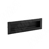 Ручка-раковина 128мм крепление саморезами черный матовый