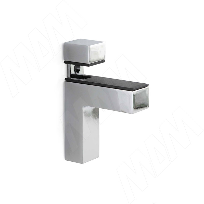 КВАДРО МИДИ Менсолодержатель для деревянных и стеклянных полок 0-37 мм, хром фото товара 1 - SHH.02.PC