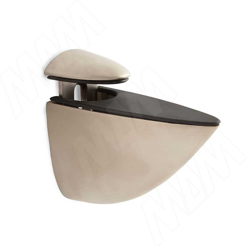 ПЕЛИКАН Менсолодержатель для деревянных и стеклянных полок 0-35 мм, никель матовый фото товара 1 - SHH.06.SN