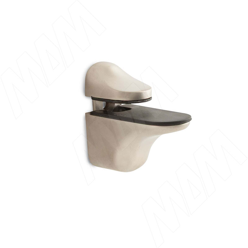 ПЕЛИКАН Менсолодержатель для деревянных и стеклянных полок 0-16 мм, никель матовый фото товара 1 - SHH.12.SN