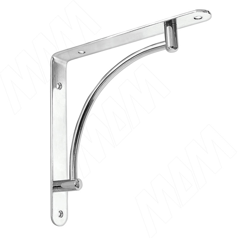 Менсолодержатель для деревянных полок L-220 мм, хром фото товара 1 - SU40MSC02-CR