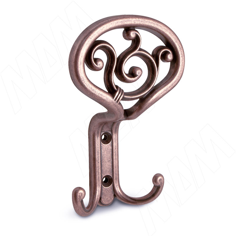 ROME Крючок трехрожковый медь состаренная фото товара 1 - WAP.801.000.00C1