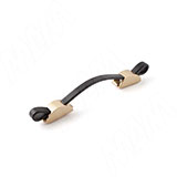 Ручка-скоба 96-128мм золото матовое/черный