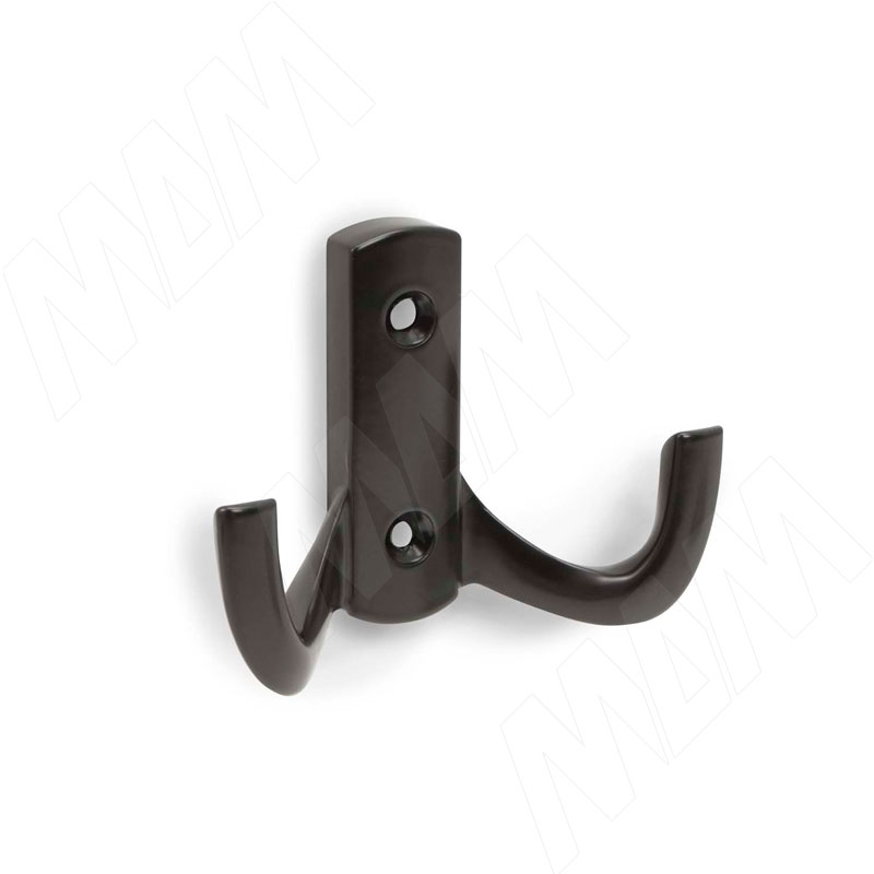 Крючок двухрожковый черный матовый фото товара 1 - WP13.LPM30