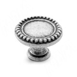 Ручка-кнопка D30мм серебро состаренное