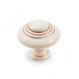 Ручка-кнопка D30мм cлоновая кость/золото винтаж