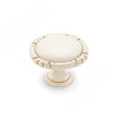 Ручка-кнопка cлоновая кость/золото винтаж керамика молочная