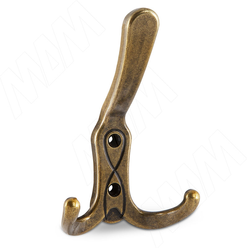 SERPENTE Крючок трехрожковый бронза состаренная фото товара 1 - WR4335