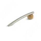 Ручка-скоба 96мм никель матовый/бук C-363.D1-G5