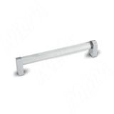 Ручка-рейлинг 192мм хром/стекло прозрачное E20.0192.CG