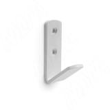 Крючок однорожковый белый матовый