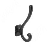 Крючок двухрожковый черный матовый