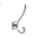 Крючок двухрожковый хром матовый