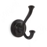 Крючок двухрожковый черный матовый