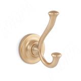 Крючок двухрожковый золото матовое