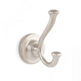 Крючок двухрожковый никель матовый