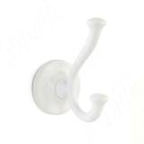 Крючок двухрожковый белый матовый