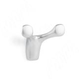 Крючок двухрожковый хром матовый