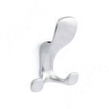 Крючок трехрожковый хром матовый